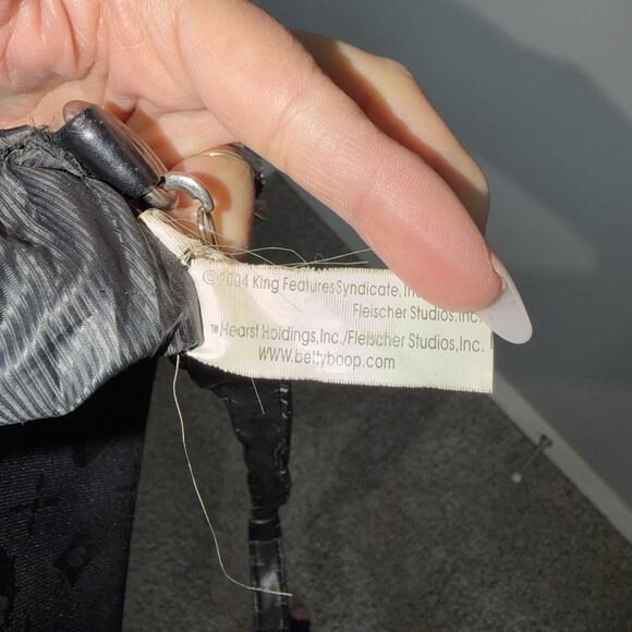 Vintage 2004 Betty Boop Shoulder Bag Purse Y2K Retro Grunge Rare 2000s Black - Picture 9 of 10